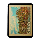 Belize Vintage Travel Magneet (Verticaal)