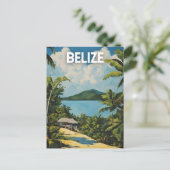 Belize Vintage Travel Poster Briefkaart (Staand voorkant)