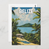 Belize Vintage Travel Poster Briefkaart (Voorkant / Achterkant)