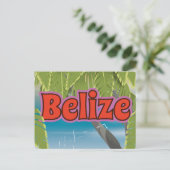 Belize vintage vakantie poster briefkaart (Staand voorkant)