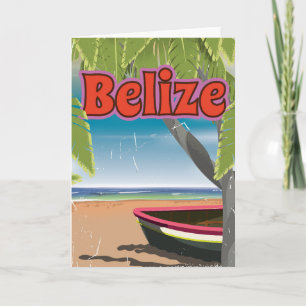 Belize vintage vakantie poster feestdagen kaart
