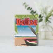 Belize vintage vakantieposter briefkaart (Staand voorkant)