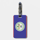 Belize vlag bagagelabel (Achterkant verticaal)