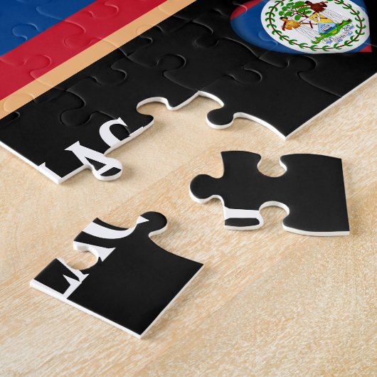 Belize Vlag & Belize land / Belize Legpuzzel (Zijkant)