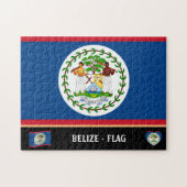Belize Vlag & Belize land / Belize Legpuzzel (Horizontaal)