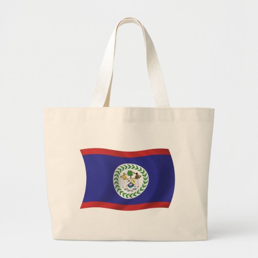 Belize Vlag Boodschappentas Grote Tote Bag (Voorkant)