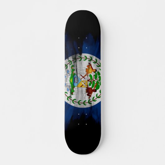 Belize vlag borstelslag, nationale vlag persoonlijk skateboard (Voorkant)