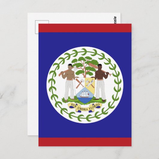 Belize vlag briefkaart (Voorkant / Achterkant)