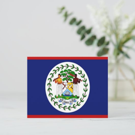Belize - vlag - briefkaart (Staand voorkant)