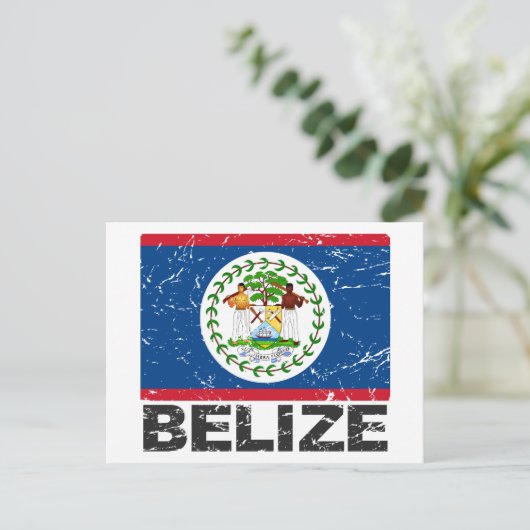 Belize  vlag briefkaart (Staand voorkant)