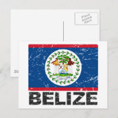 Belize  vlag briefkaart (Voorkant / Achterkant)