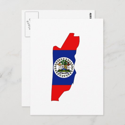 Belize vlag briefkaart (Voorkant / Achterkant)