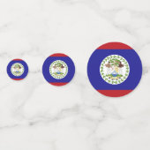 Belize vlag confetti (Achterkanten)