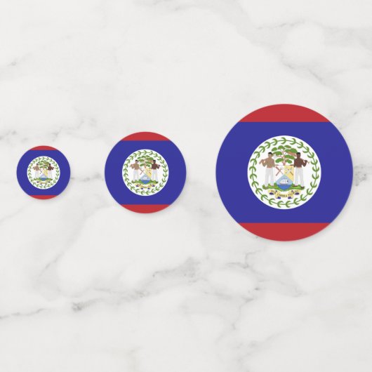 Belize vlag confetti (Achterkanten)