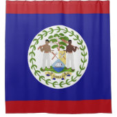Belize vlag douchegordijn (Voorkant)