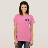 Belize vlag en Map dk T-Shirt (Voorkant volledig)