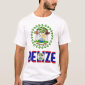 Belize vlag en wapenschild t-shirt (Voorkant)