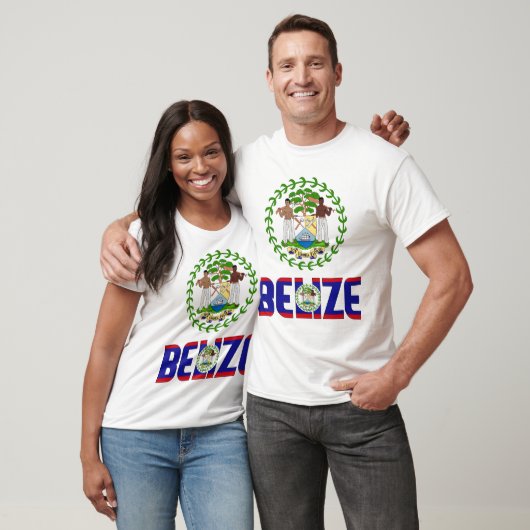 Belize vlag en wapenschild t-shirt (Unisex)