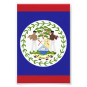 Belize vlag foto afdruk (Voorkant)