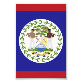 Belize vlag foto afdruk