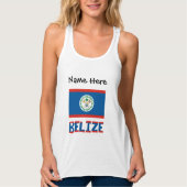 Belize Vlag gepersonaliseerd Tanktop (Voorkant)
