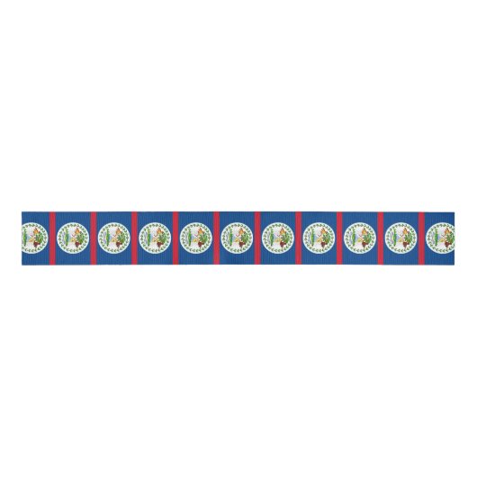 Belize vlag grosgrain lint (Voorkant)