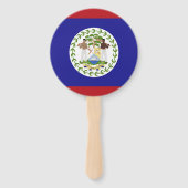 Belize vlag handwaaier (Achterkant)