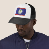 Belize Vlag Hoed Trucker Pet (In situ)