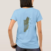 Belize Vlag + Kaart + Tekst T-shirt (Achterkant)