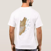 Belize Vlag + Kaart + Tekst T-shirt (Achterkant)