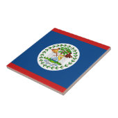 Belize Vlag Keramische Tegel Tegeltje (Zijkant)