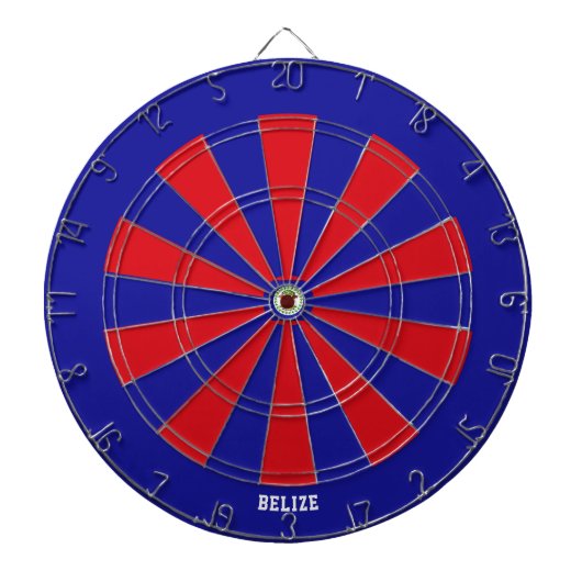 Belize vlag kleurig patriottisch dartbord (Voorkant)