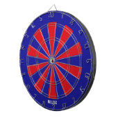 Belize vlag kleurig patriottisch dartbord (Voorkant Rechts)
