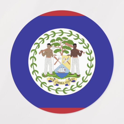 Belize vlag labels (Design 2)