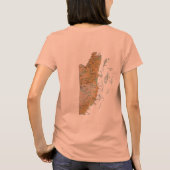 Belize Vlag + Landkaart T-Shirt (Achterkant)