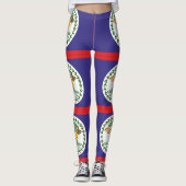 Belize vlag leggings (Voorkant)