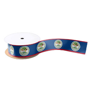 Belize Vlag lint, Belize mode /sport Satijnen Lint
