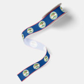 Belize Vlag lint, Belize mode /sport Satijnen Lint (Achterkant)