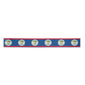 Belize Vlag lint, Belize patriotten / sport Satijnen Lint (Voorkant)