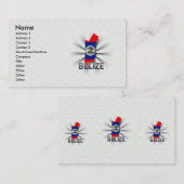 Belize vlag Map 2.0 Visitekaartje (Voorkant / Achterkant)