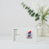 Belize vlag Map 2.0 Visitekaartje (Staand voorkant)