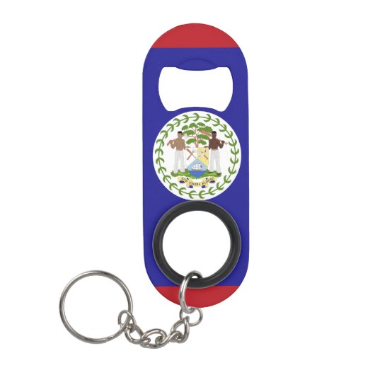 Belize vlag mini flessenopener (Voorkant)
