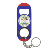 Belize vlag mini flessenopener (Achterkant)