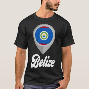 Belize Vlag Pin I Love Belize Reizen T-shirt