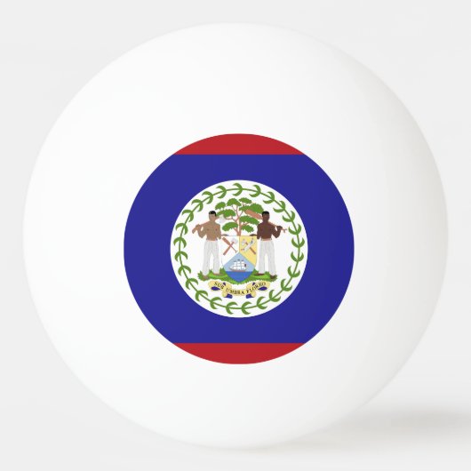 Belize vlag pingpongbal (Voorkant)
