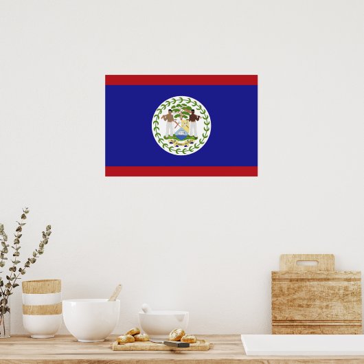 Belize vlag poster (Keuken)