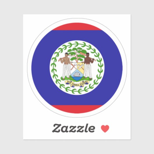 Belize Vlag Ronde Sticker (Vel)