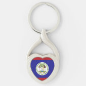 Belize vlag sleutelhanger (Voorkant)