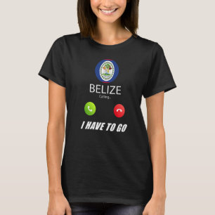 Belize vlag Souvenir Belize roept op tot T-shirt