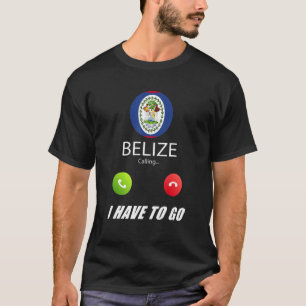 Belize vlag Souvenir Belize roept op tot T-shirt